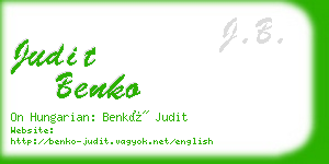 judit benko business card